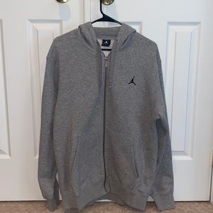 Gray Jordan zip-up hoodie